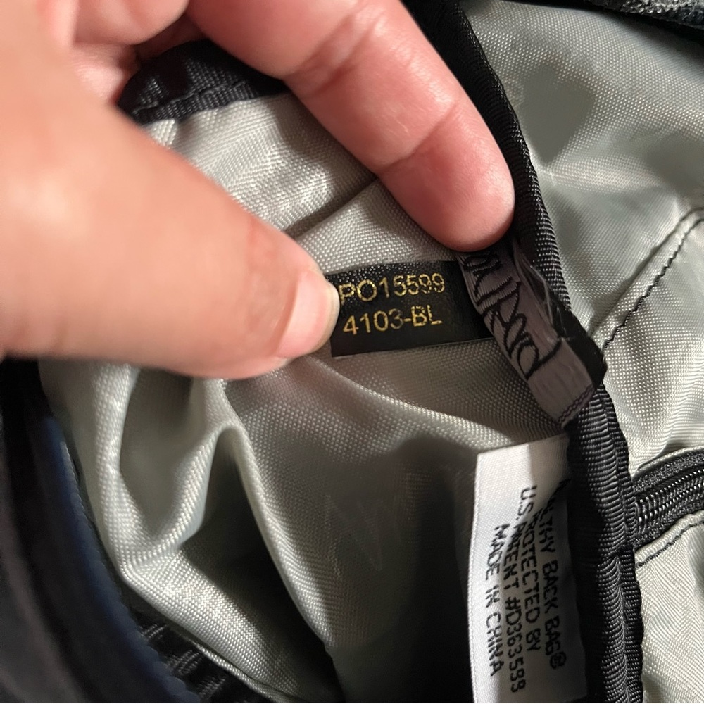 Ameri Bag | Healthy Back Bag Suede Blue Sling - image 7